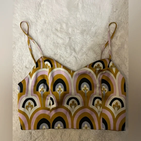 NWT House of Harlow 1960 Art Deco Crop Top - Picture 4 of 7